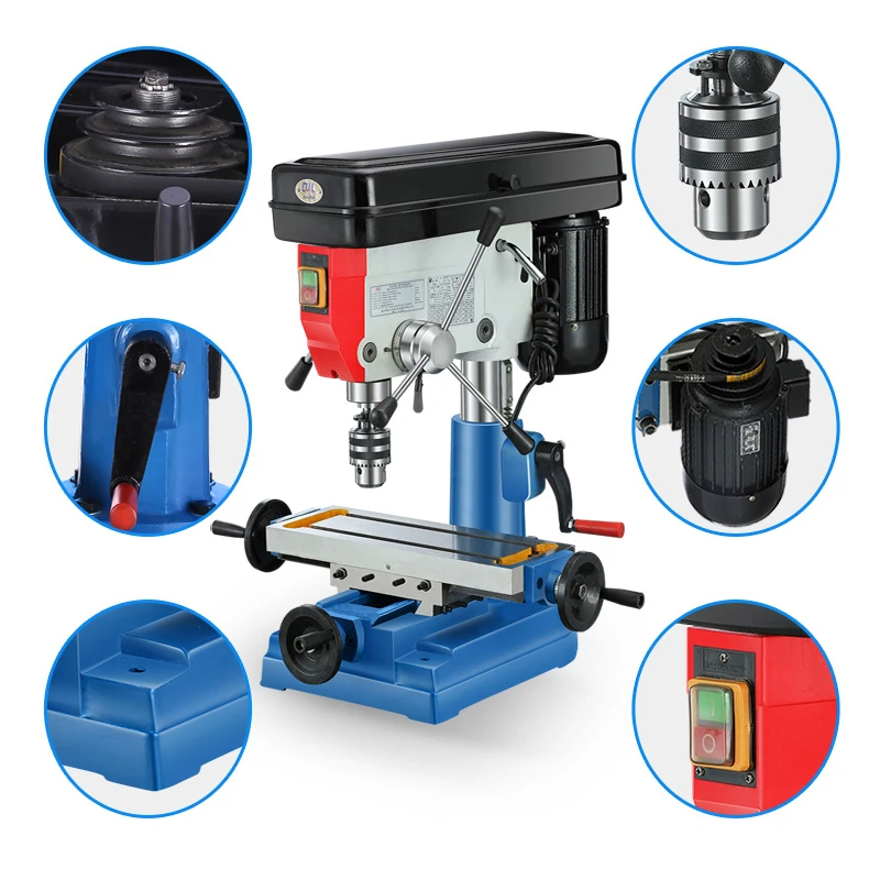 

Маленький Металлический сверлильный Mnd фрезерный станок для деревообработки DIY полностью медный провод мини сверлильные инструменты 220 В 550...