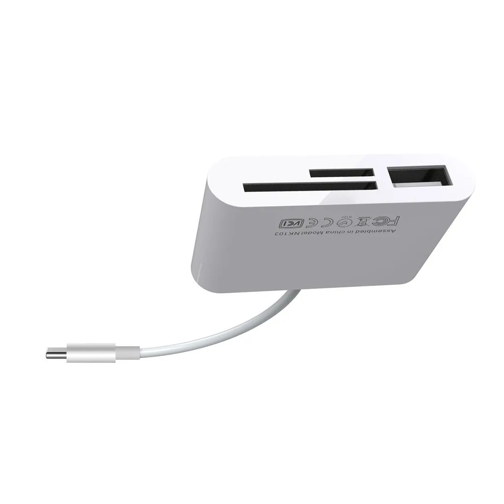 H40 3 в 1 type C к USB 2,0/SD/TF кард-ридер OTG концентратор адаптер для Macbook-Pro type C к USB 2,0/SD/TF карта памяти