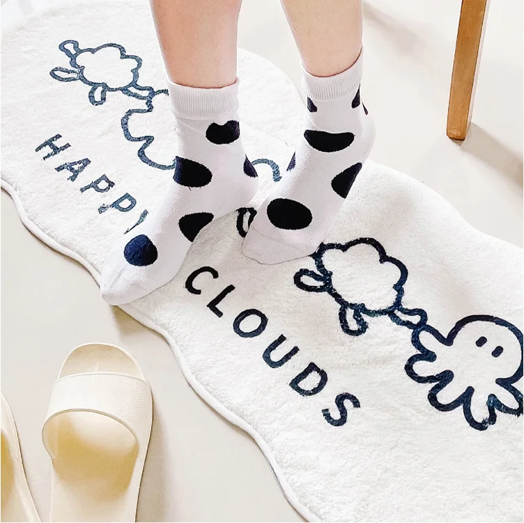 Постельное белье облачного дизайна коврик для входной двери нескользящий ванной