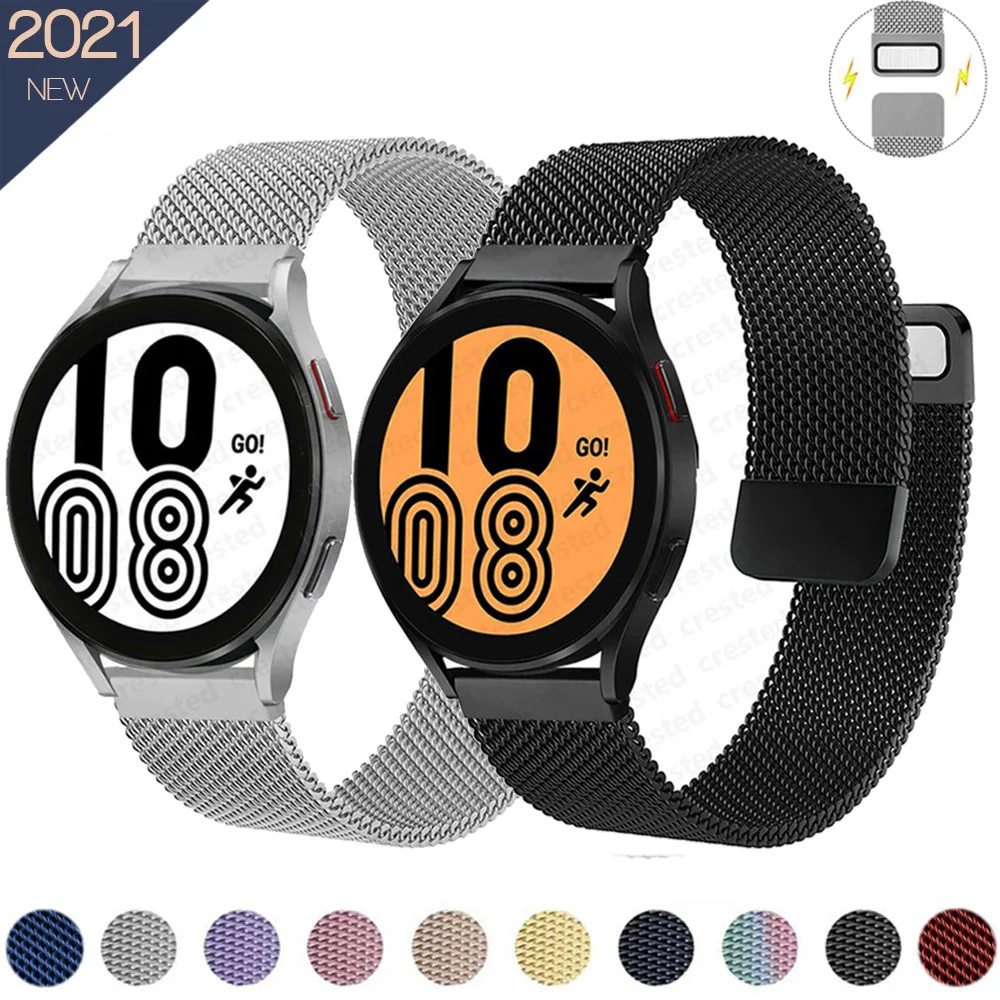 

Ремешок для Samsung Galaxy wacth 4/Classic/3/Active 2/46 мм/42 мм, магнитный браслет для Gear S3 Frontier Huawei GT/2/Pro, 20 мм/22 мм