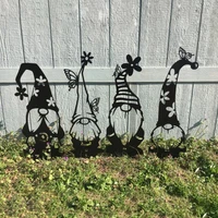 new cute standing goblin garden metal statues outdoor iron art decoration silhouette for home garden yard outdoor yard decor