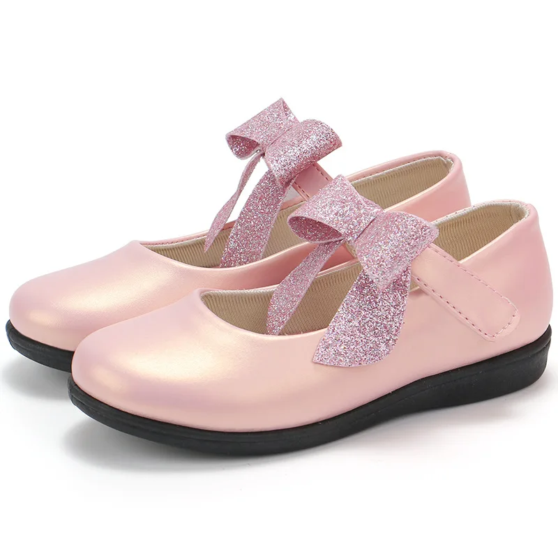 

SKOEX Girls Dress Uniform Shoes Bows Fashion Kids Mary Jane Flat Shoes Children's Party Wedding Princess Shoes for Girl Toddler