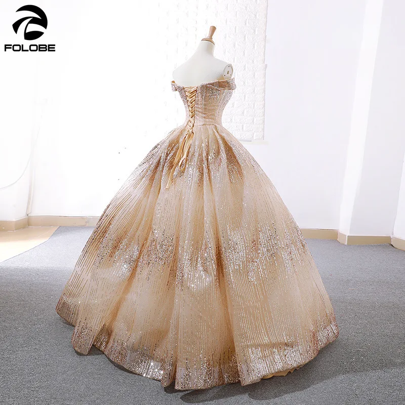 Очаровательное бальное платье цвета шампанского золотистого для Quinceanera с