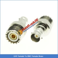 1x pcs q9 bnc female to uhf female bnc to uhf pl259 so239 cable connector socket nickel brass straight coaxial rf adapters