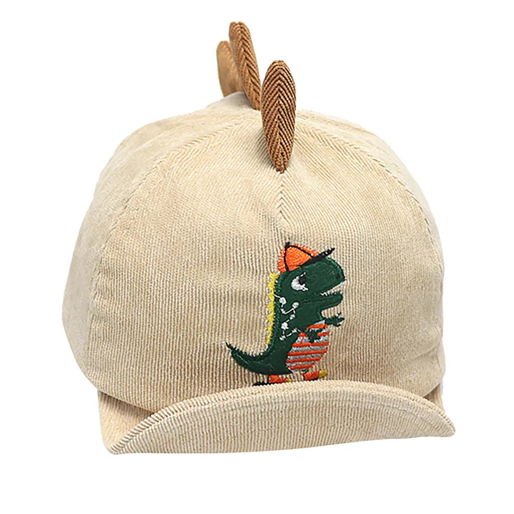 Baby Boy Hats Soft Cotton Dinosaur Sunhat Eaves Baseball Cap Sun Hat Beret baby accessories newborn New Arrival Autumn Winter | Детская