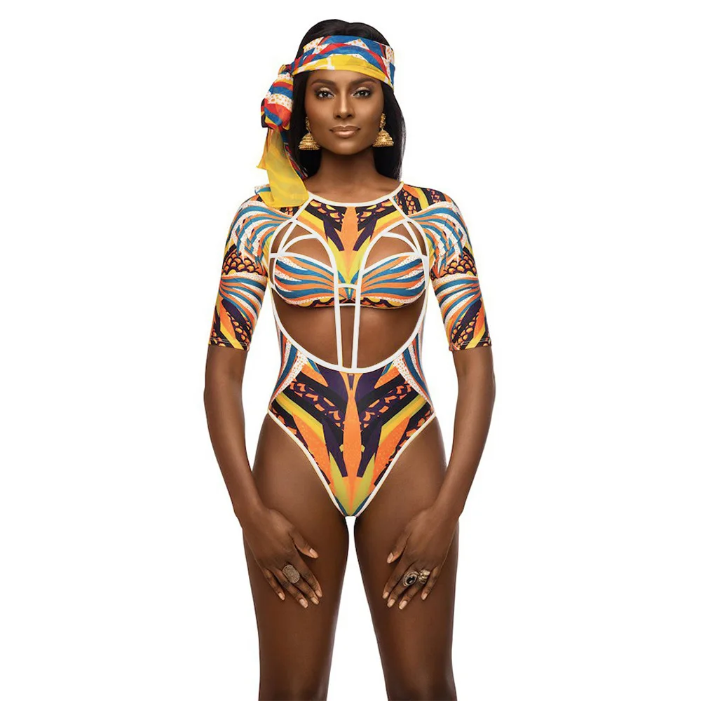 Женский модный пляжный купальный костюм в африканском стиле Анкара бикини
