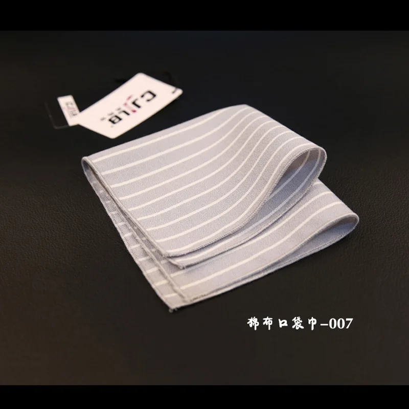 

New Women's Cotton Handkerchiefs Male Striped Pocket Square Mens Wedding Party Pockets Handkerchief Towels