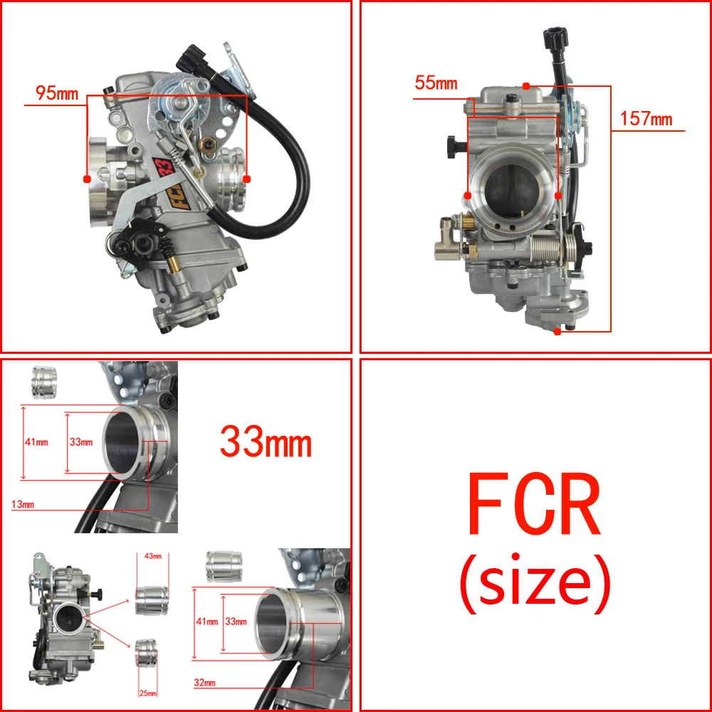 

Карбюратор FCR28 31 33 35 37 39 41 мм для CRF450-650 Motores De Corrida KTM Husqvarna450 FS450 Bom Poder Keihin