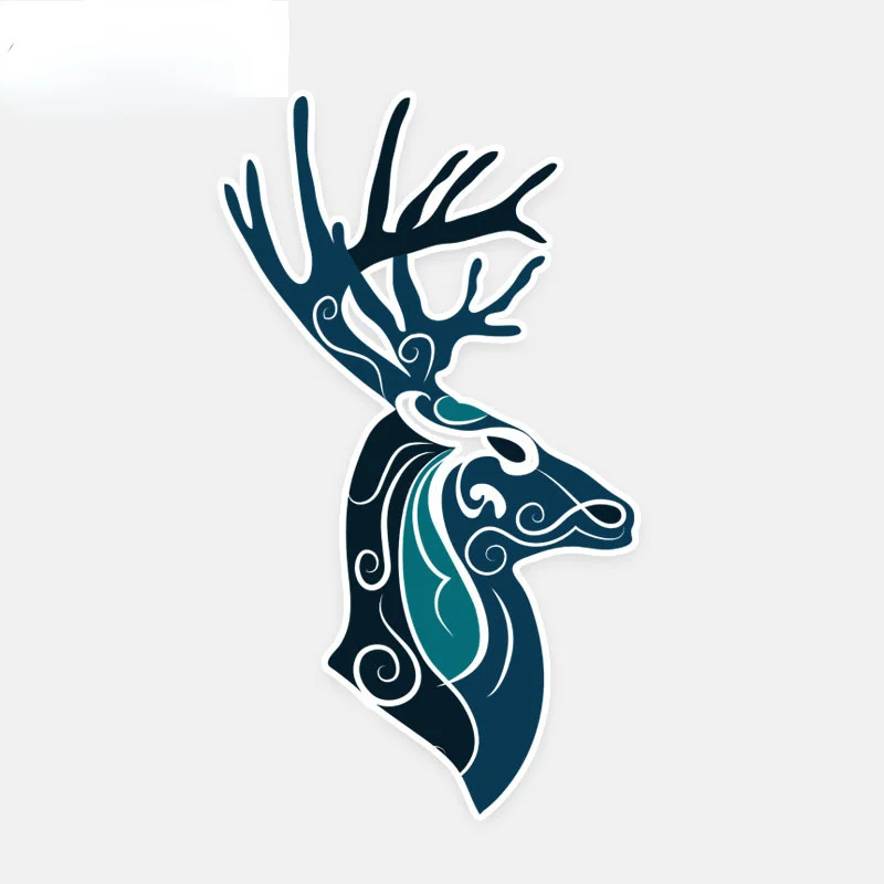 

CMCT fashion reflective emperor Deer Animal PVC waterproof cover scratch Sticker Car Sticker 17cm-10cm