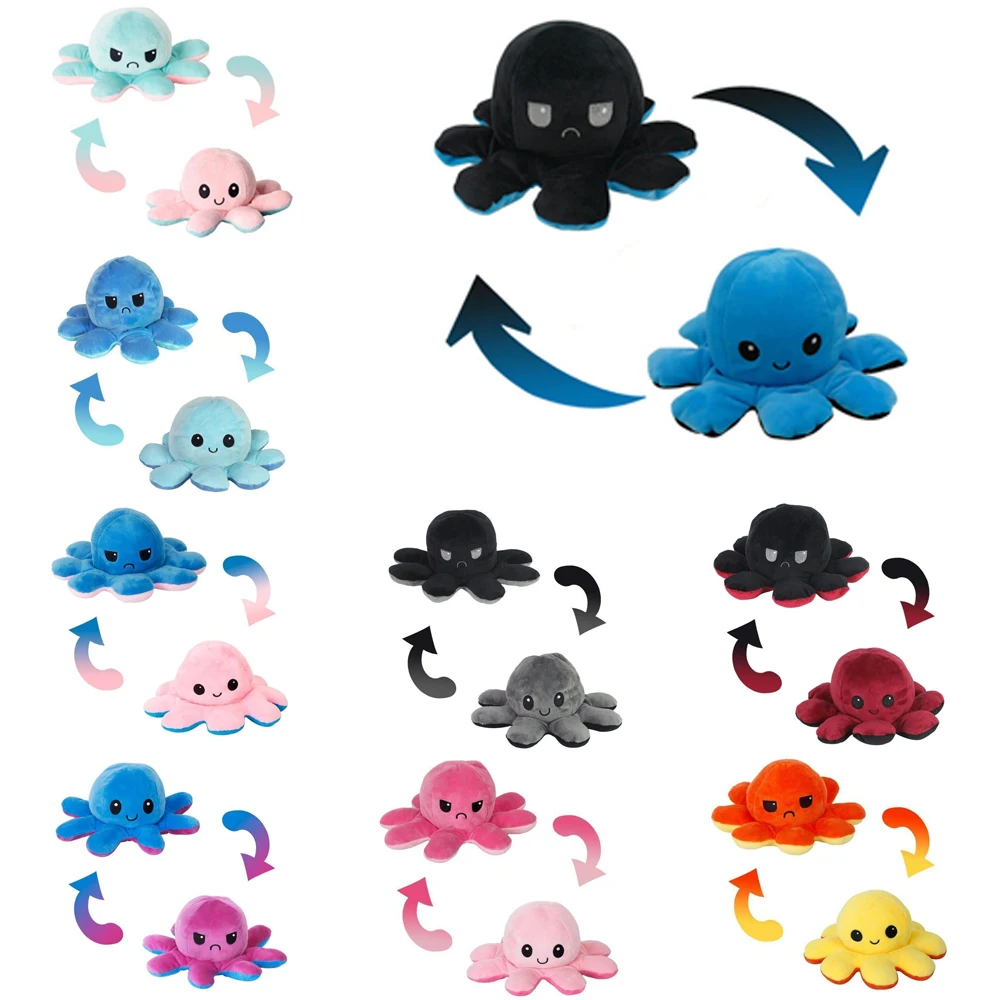 

Multifunction Cara Double-sided Plush Flip Toy Octopus Toy Fashion Peluche Supplies Ornaments Fidget Pulpo Doble Funny Set