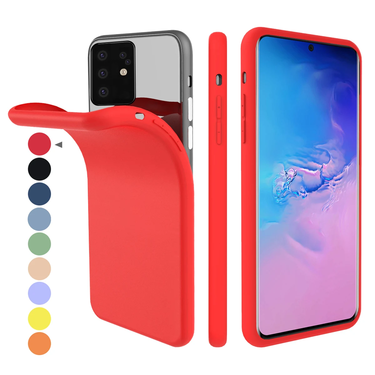 Для samsung Galaxy S20 Plus чехол силиконовый Ультра мягкий встроенный бархатный матовый