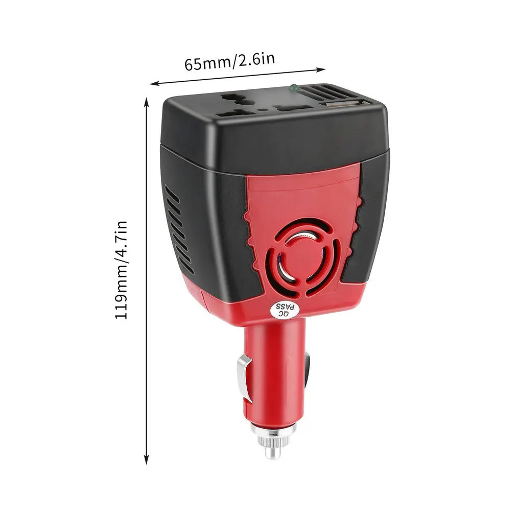 1pcs DC 12V input voltage and AC 220V output 150W car power inverter with USB port Top Sale | Обустройство дома