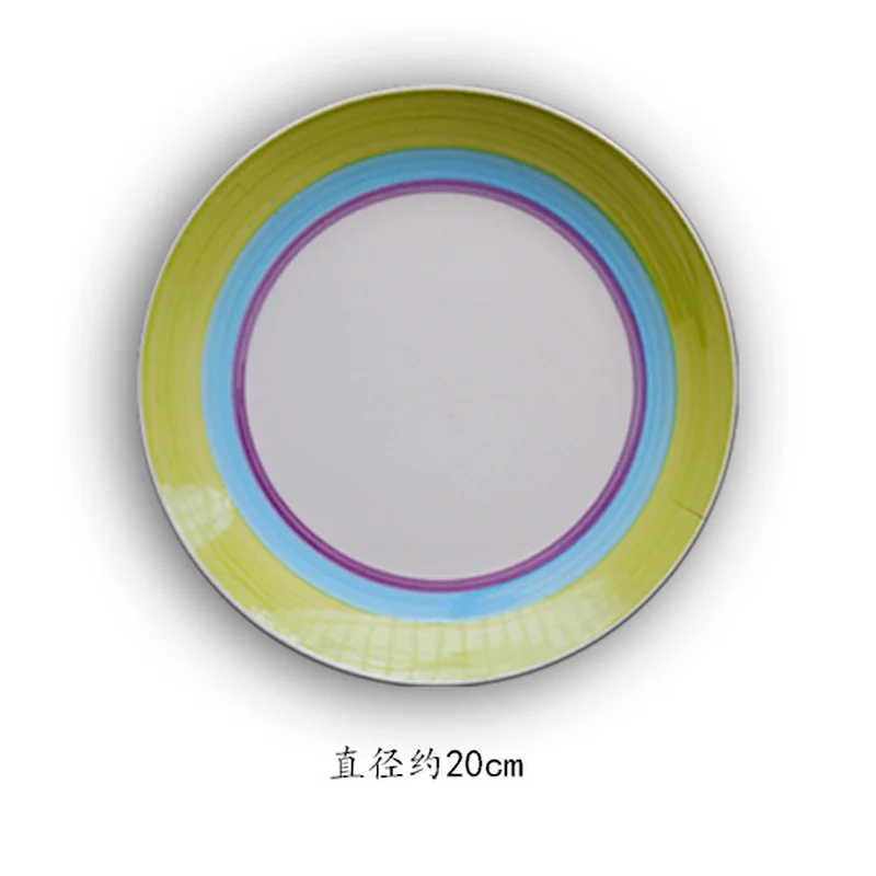 

Early spring green pastoral series plate wall design style ceramic hanging plate decorative plate wall hanging plate