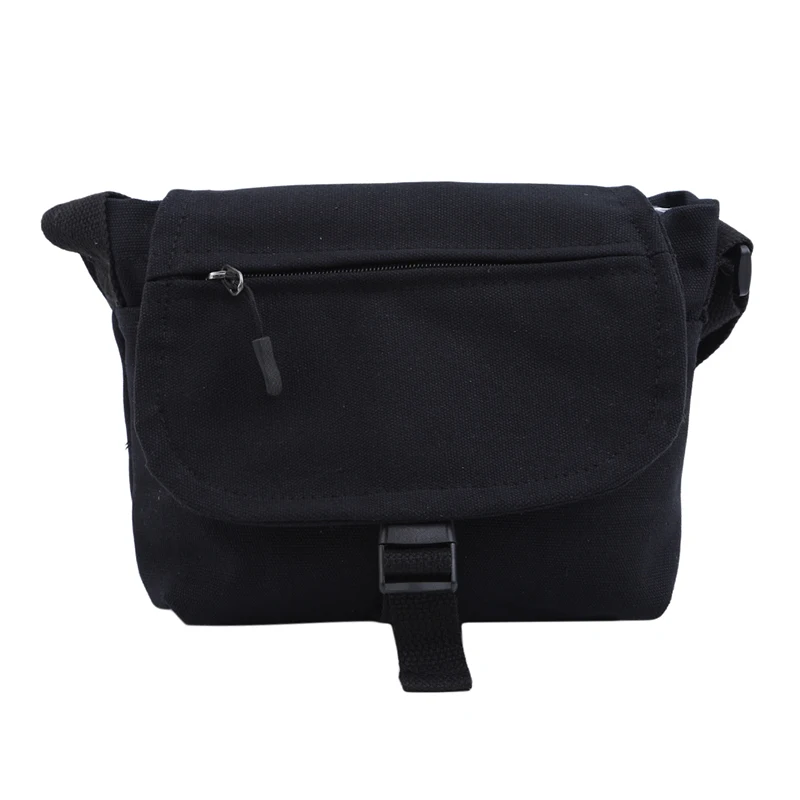 

1PC Simple Fashionable One Shoulder Buckle Messenger Bag Women Vintage Corduroy Canvas Bag Solid Color Smart Girls Casual Bag