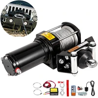 vevor 4500lbs2041kg strong steel cable electric winch with wireless control for suv boat truck trailer recovery off road winch