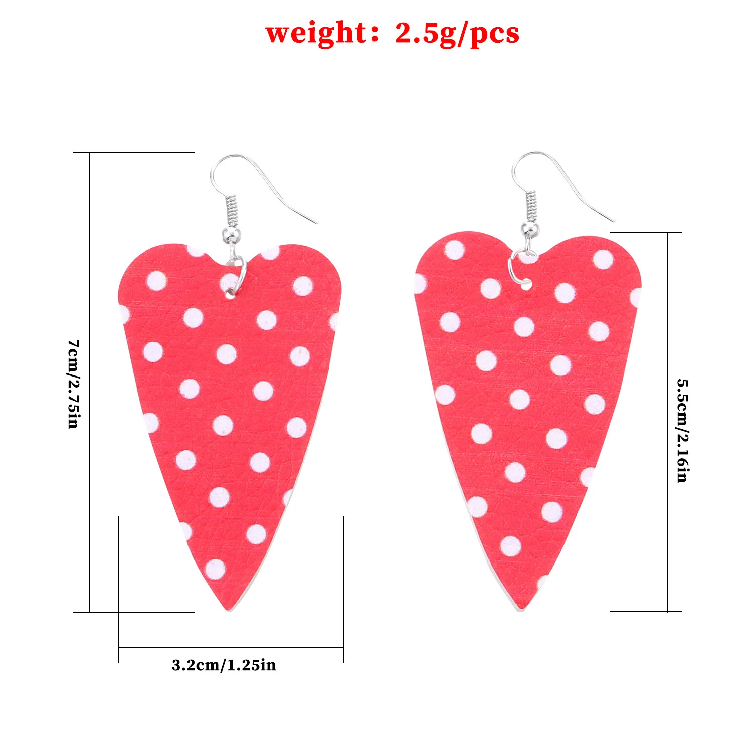 European and American elegant beauty jewelry Valentine's Day love leather earrings Temperament simple and popular all-match H6