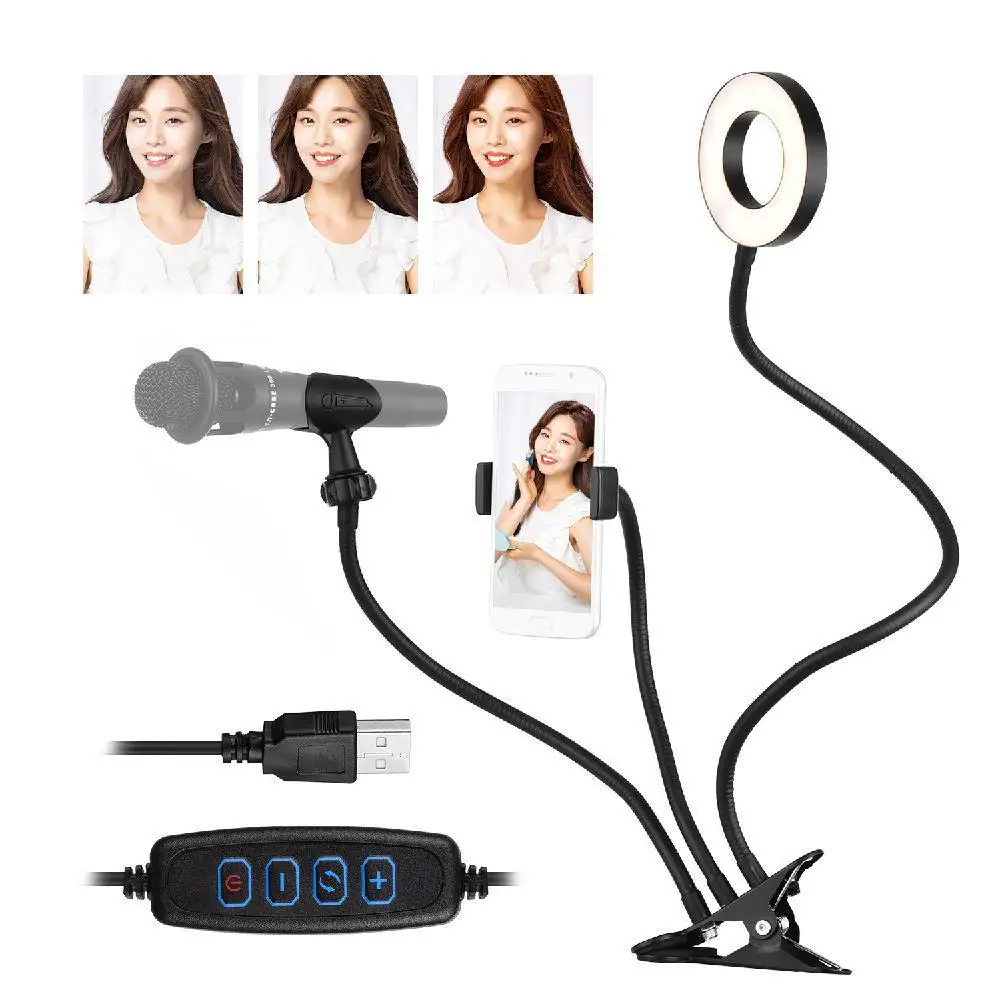 

V10 LED Ring Fill Lamp Desktop Live Broadcast Photography Accessories