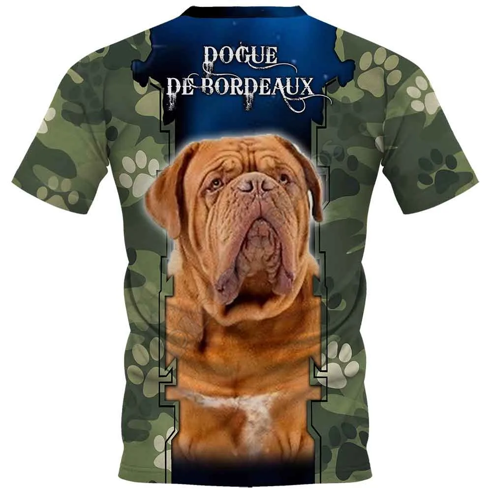 Dogue De Bordeaux футболки с 3D принтом женские и мужские летние повседневные короткими