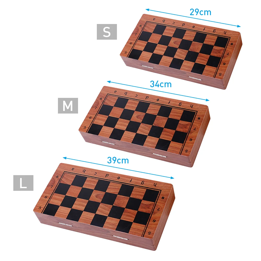 

Folding Magnetic Wooden Chess Set Lightweight Educational Parent-Child Toys Outdoor Travel Portable Entertainment Chesses