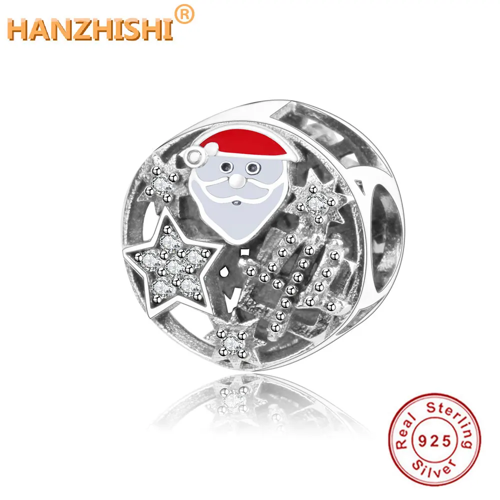 Бусины шармы Дед Мороз из серебра 2021 пробы|charm beads|original pandorapandora charm bracelet |