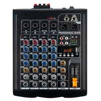 6 channel mixer home 48v power supply bluetooth player amplifier mixer stereo sound card audio mixer sound board