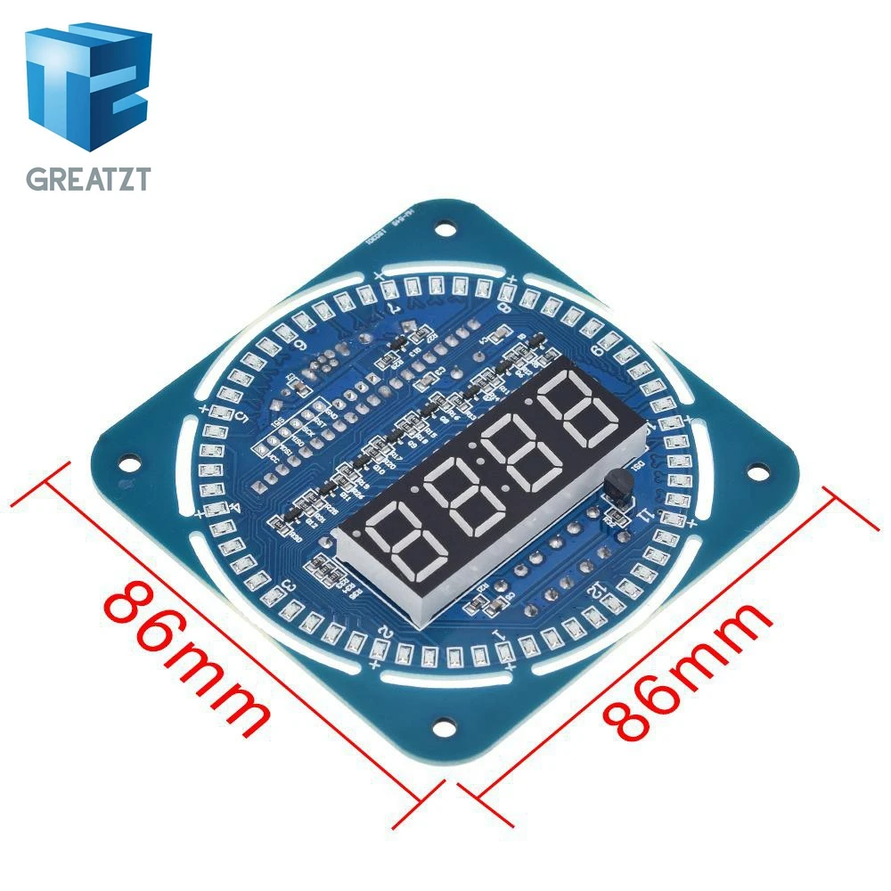 GREATZT 1 шт. светодиодный электронный модуль цифровых часов DS1302 вращающийся дисплей