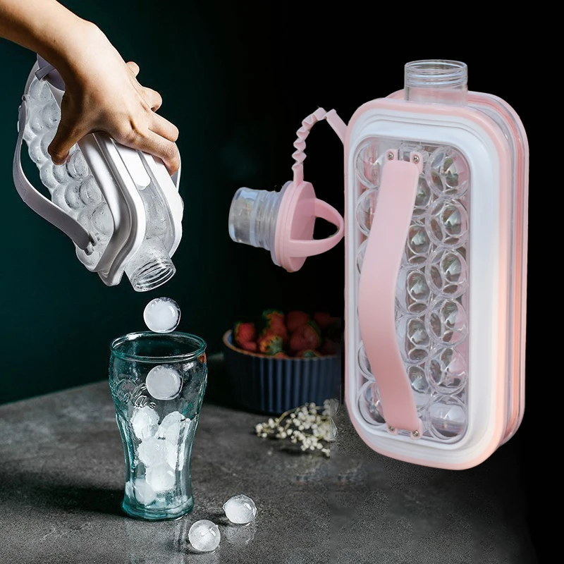 Ball Maker Portable Creative Ice Bottle Cubic Container Ice Cube Bag Round Tray DIY Iattice Kettle Bar Kitchen Tool
