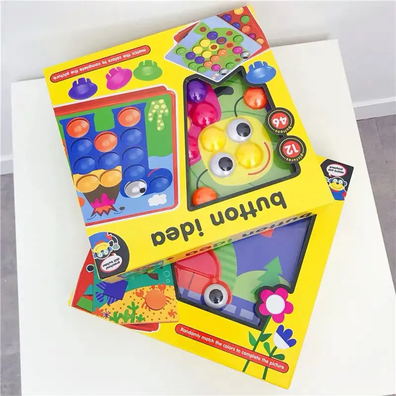 

3D Puzzles Toys for Children Funny Mosaic Mushroom Nail Kit Buttons Art Assembling Kids Enlightenment Educational Toys Mosaic