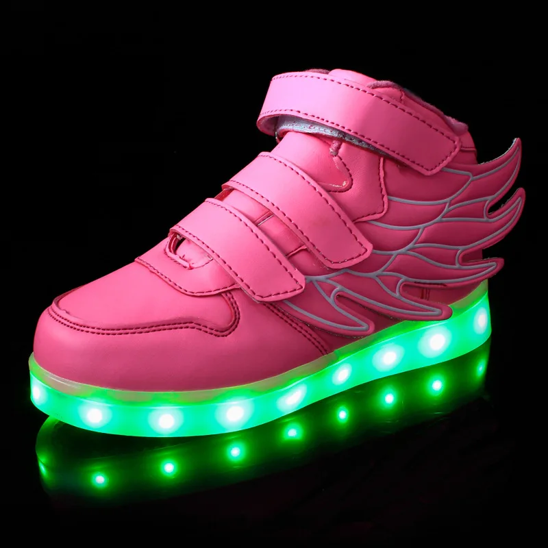 Size 25-40 Unisex Led Light Up Shoes Luminous Sneakers for Boys and Girls Children Glowing Casual with Sole | Детская одежда и
