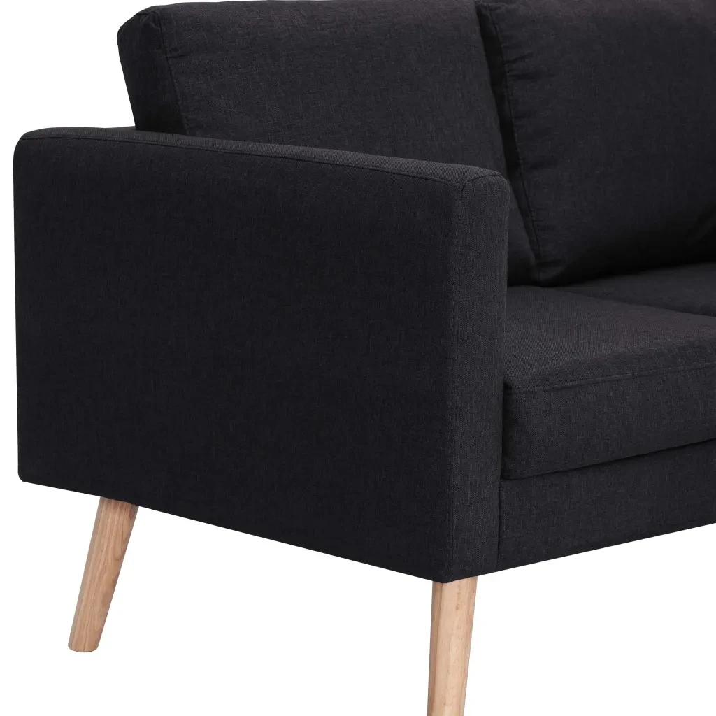 VidaXL 2 Seaters Sofa Black Fabric Living Room | Мебель