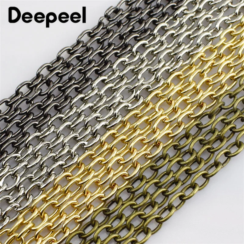 Deepeel 2 шт. 1 метра o образное кольцо металлическая ручка для Сумки Пряжка Бронзовый