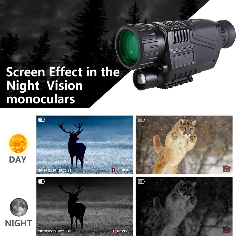 

Infrared Digital Night Vision Monoculars Full Dark 5X40 200M Range Hunting Monocular Night Vision Device