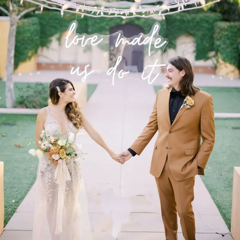 

Custom Made Neon Sign for Love Made Us Do It Only LED Wall Lights Party Wedding Shop Window Restaurant Birthday Decoration neon