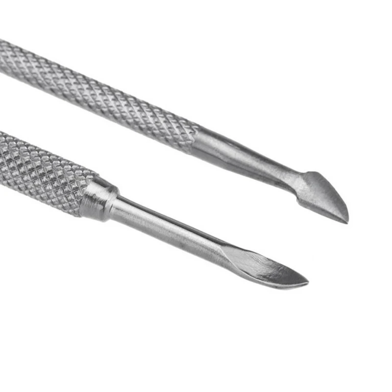 

3Pcs/Set Nail Art Tools Cuticle Pusher Double Head Spoon Remover Tools Stainless Steel Pusher Cutter Tools