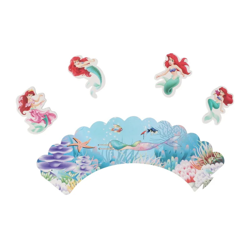 Русалка DIY галстук-бабочка Свадебный мультяшный торт на день рождения