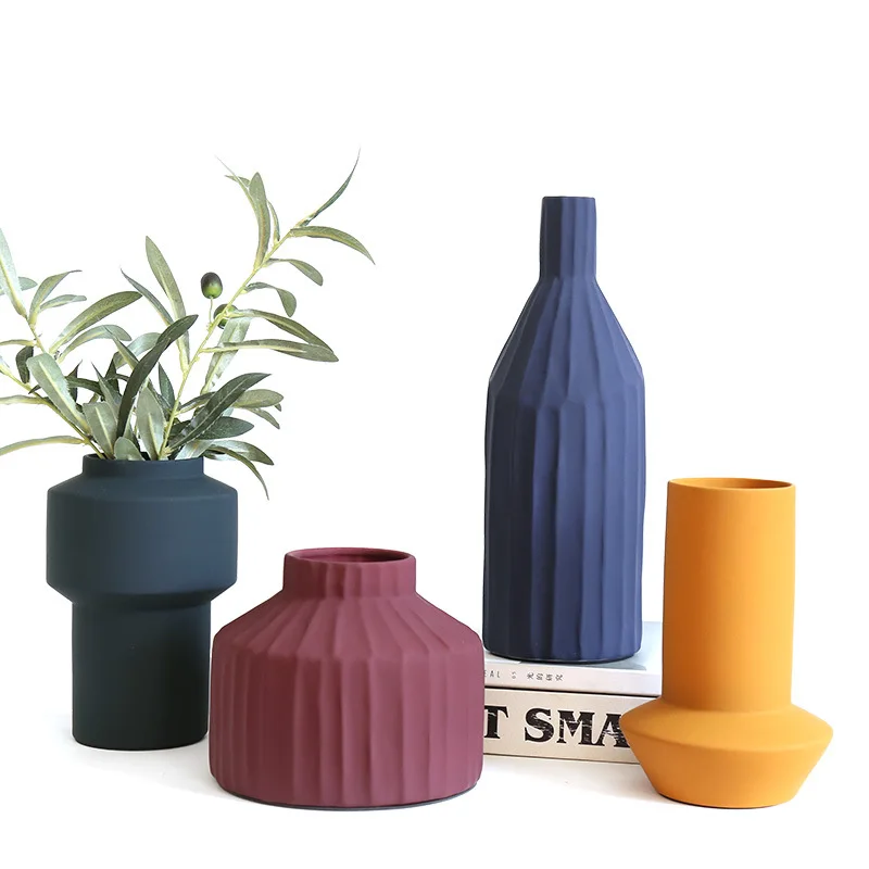 Нордическая Минималистичная керамическая ваза Morandi для украшения дома, гостиной, дисплей, настольное украшение, художественная ваза, сваде... (art.: 3920b8bc389da) - 3920b8bc389da