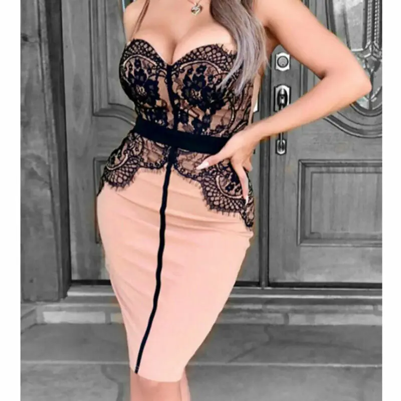 2020 женское летнее сексуальное кружевное короткое официальное платье вечерние