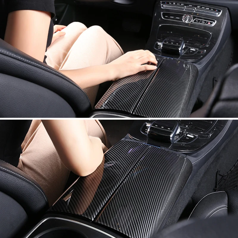 Car Styling Center Console Stowing Tidying Armrest Box Panel Decoration Stickers For Mercedes Benz E Class W213 2016-19 | Автомобили и