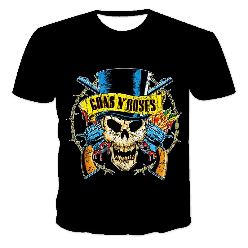 

TideNew Classic Skull 3D printing Casual Men And Women All-Match Personality T-Shirt Hip Hop O-Neck Short Sleeve Family T-Shirts