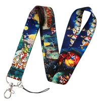 yq266 disney snow white and the seven dwarfs lanyard girls neck straps for phone key id badge holder keychain hang rope lariat