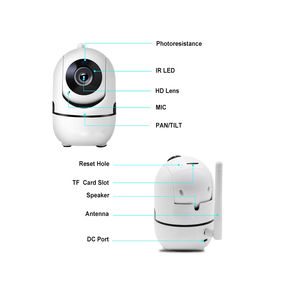 720P ночное видение облачная беспроводная Wifi IP интеллектуальная автоматическая