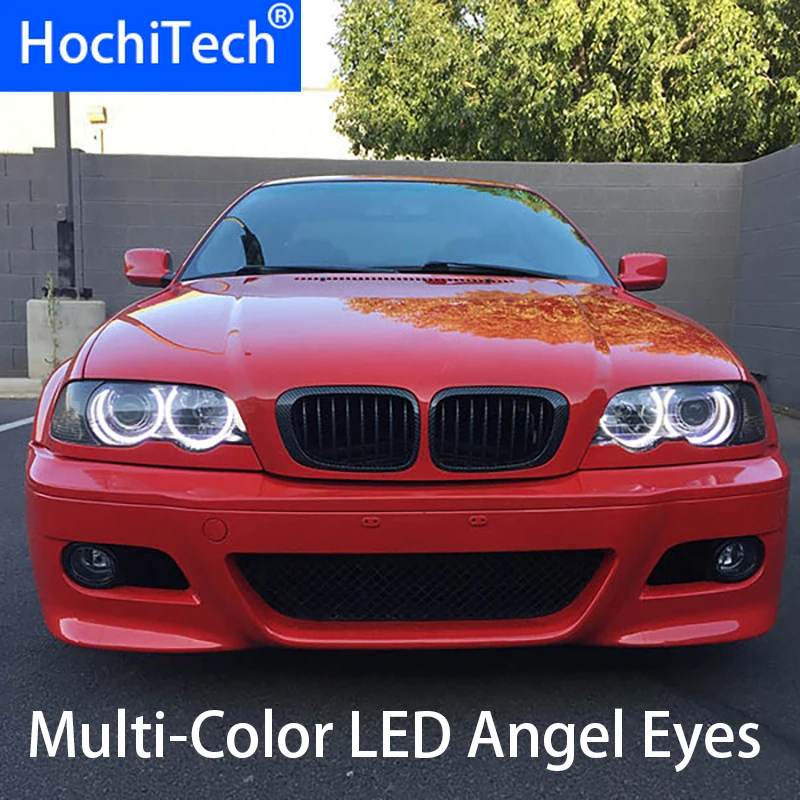 HochiTech ультра яркий мульти-Цвет RGB комплект светодиодов глаза ангела для BMW 1998-2005 E46