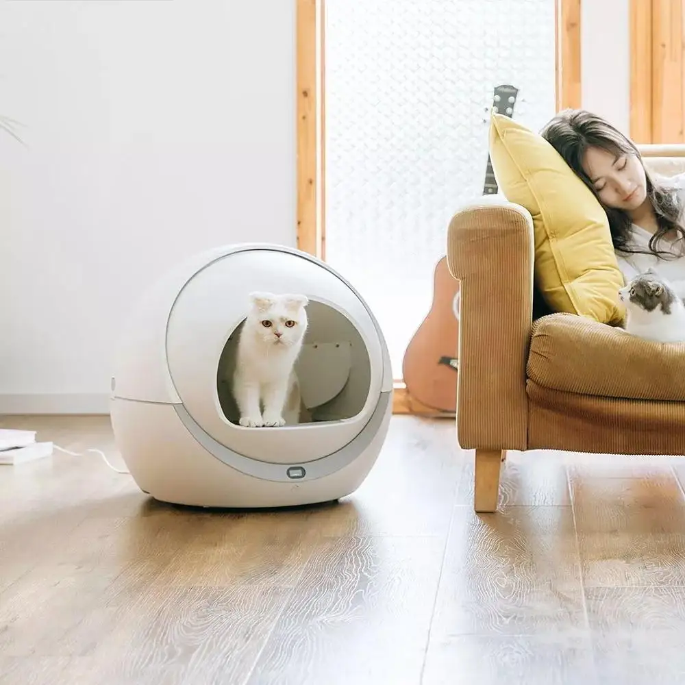 Автоматическая самоочищающаяся кошачья песочница Petree умный контейнер для