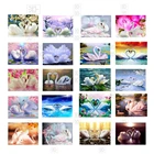 Алмазная 5D картина сделай сам, мозаика с лебедями, полная выкладка, Набор для вышивки крестиком, картина для стразы, домашний декор