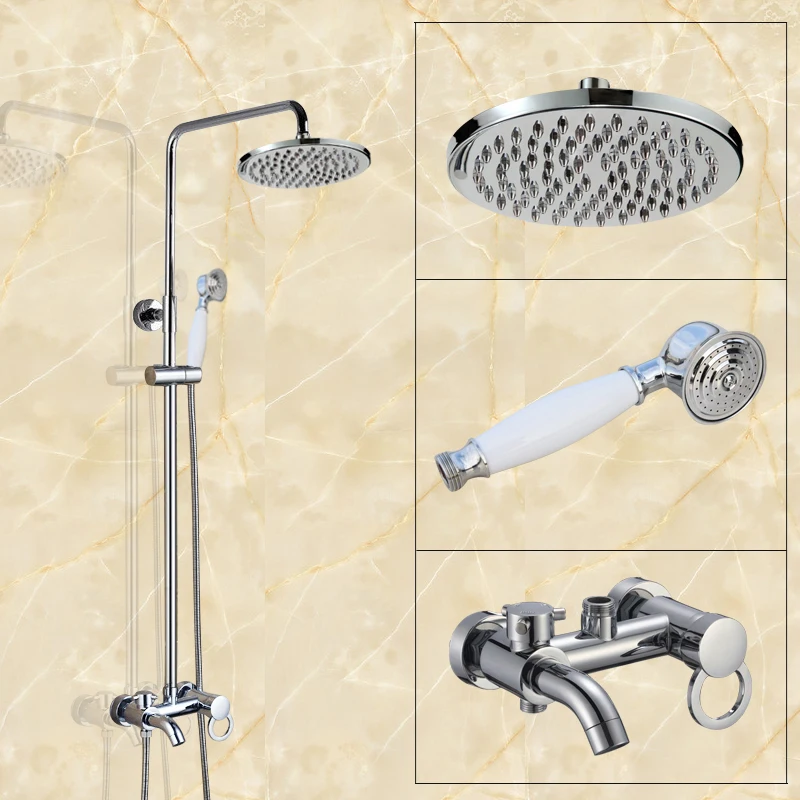 Смеситель для душа из полированного хрома смеситель Набор смесителей Круглый