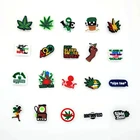 Лидер продаж, 1 шт., силиконовые подвески в виде листьев из мультфильма, значок на обуви, детские подарки, высококачественный Декор