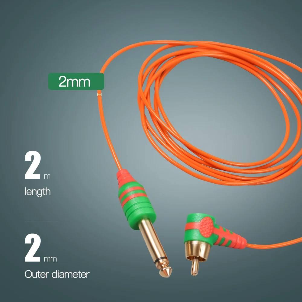 2 м силиконовые татуировки RCA Клип шнур резиновый макияж машина ручка провода