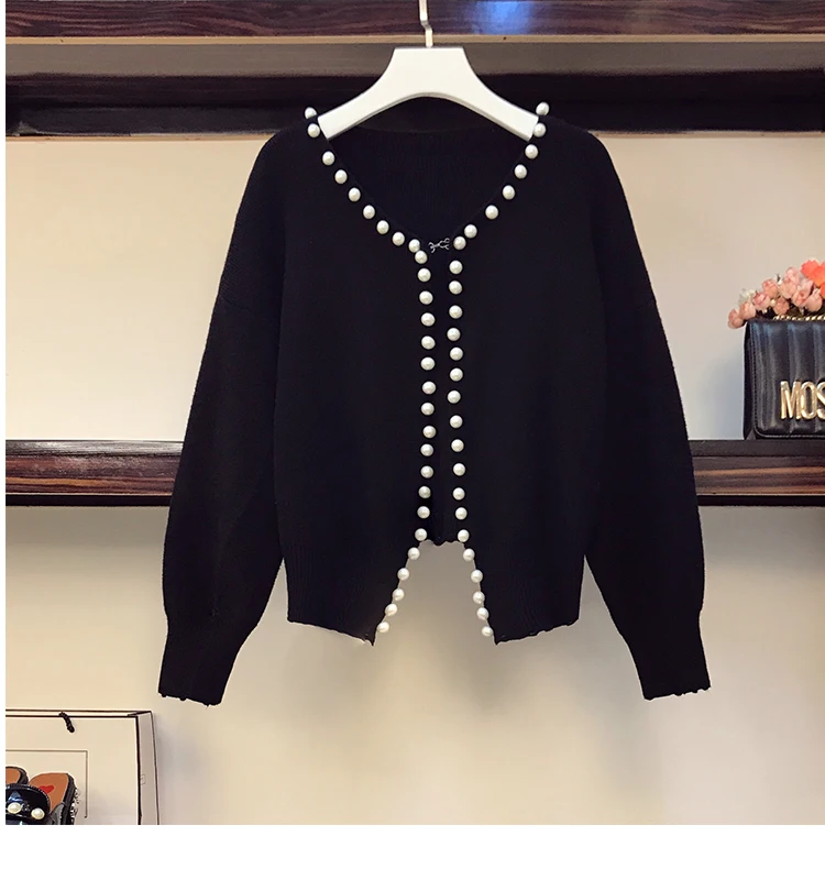 Женский длинный кардиган на пуговицах однотонный с контрастным принтом и