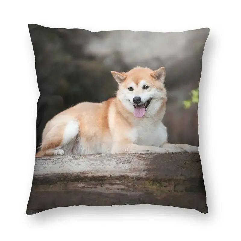 Чехол для подушки с изображением милой Шиба-ину 40x40 домашний декоративный чехол