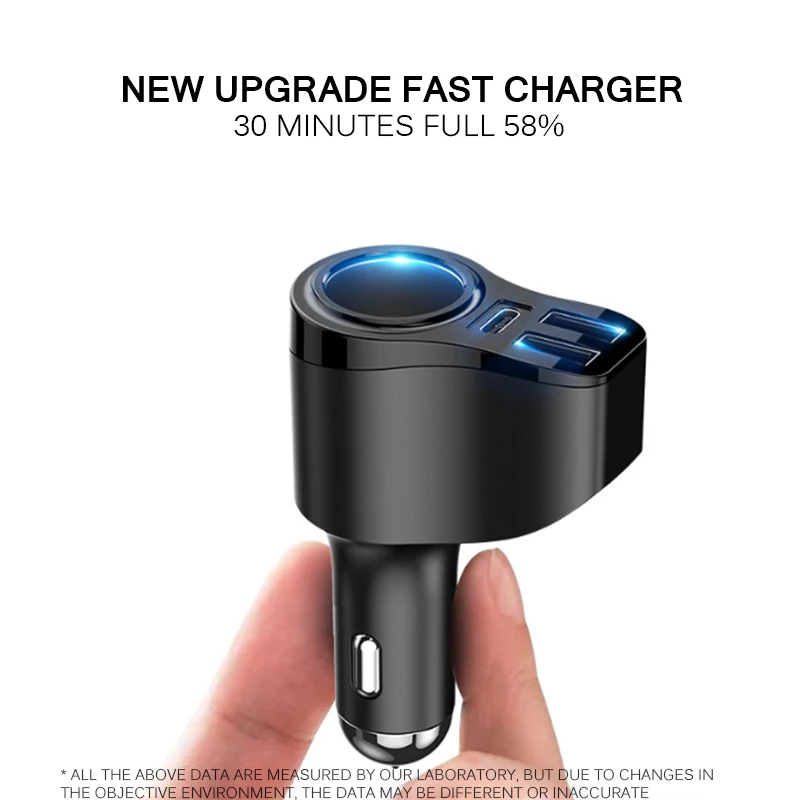 Автомобильное зарядное устройство Vingtank с двумя usb портами для быстрой зарядки